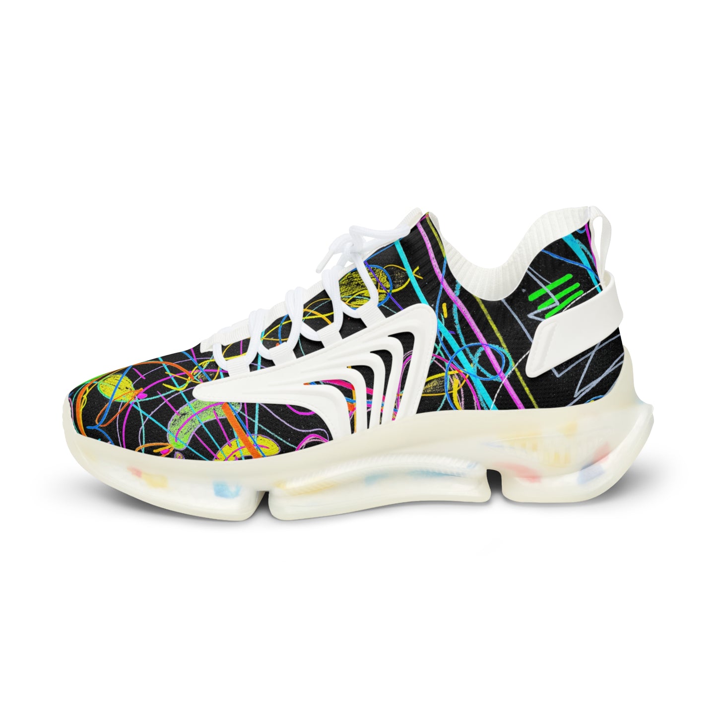KEEP YOUR PANTS ON, masculine mesh sneakers in black (white detail option)