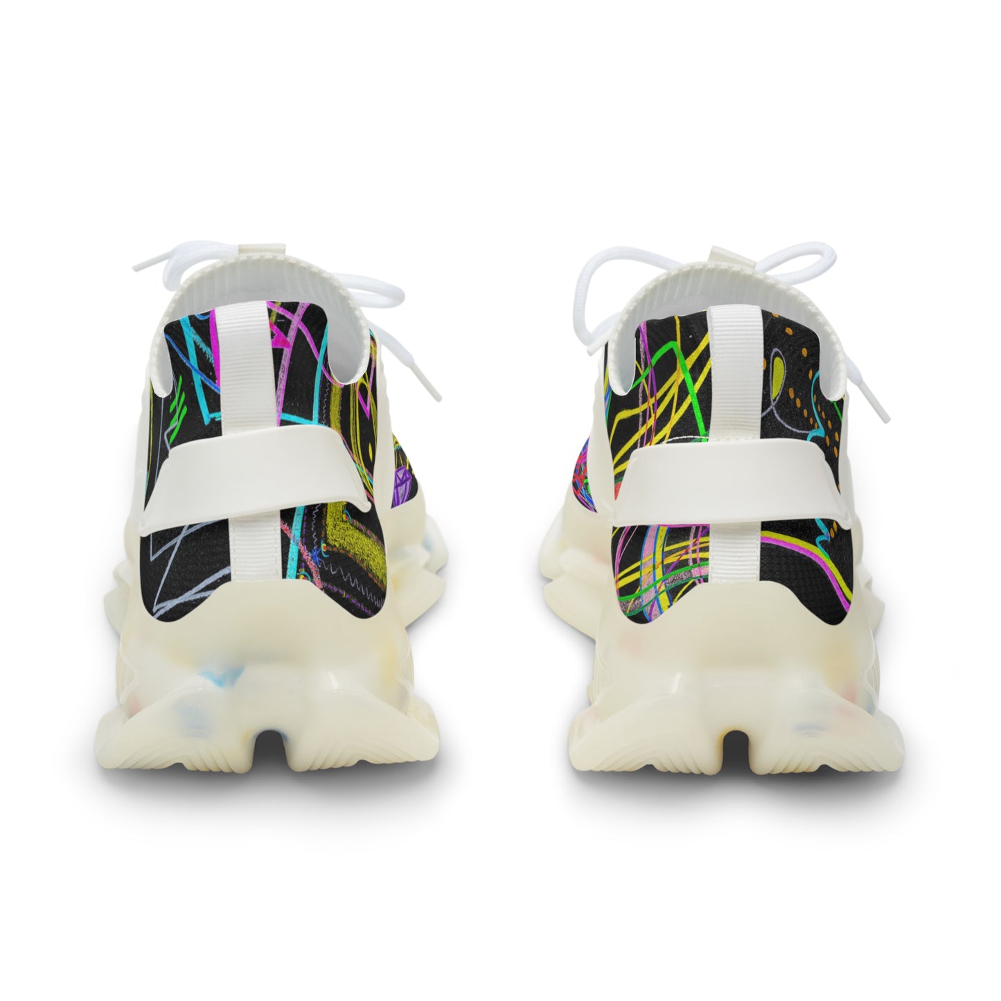 KEEP YOUR PANTS ON, masculine mesh sneakers in black (white detail option)