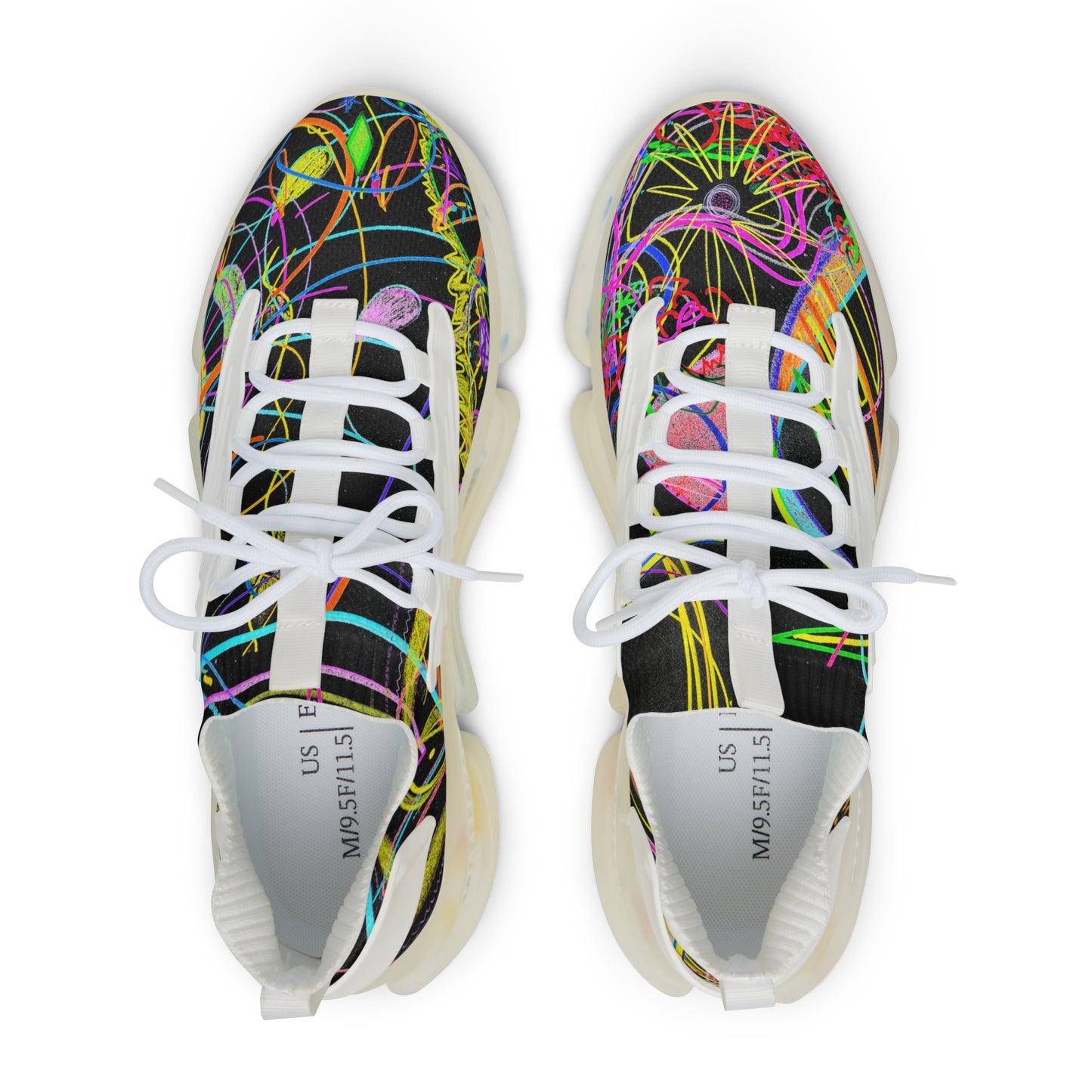 KEEP YOUR PANTS ON, masculine mesh sneakers in black (white detail option)