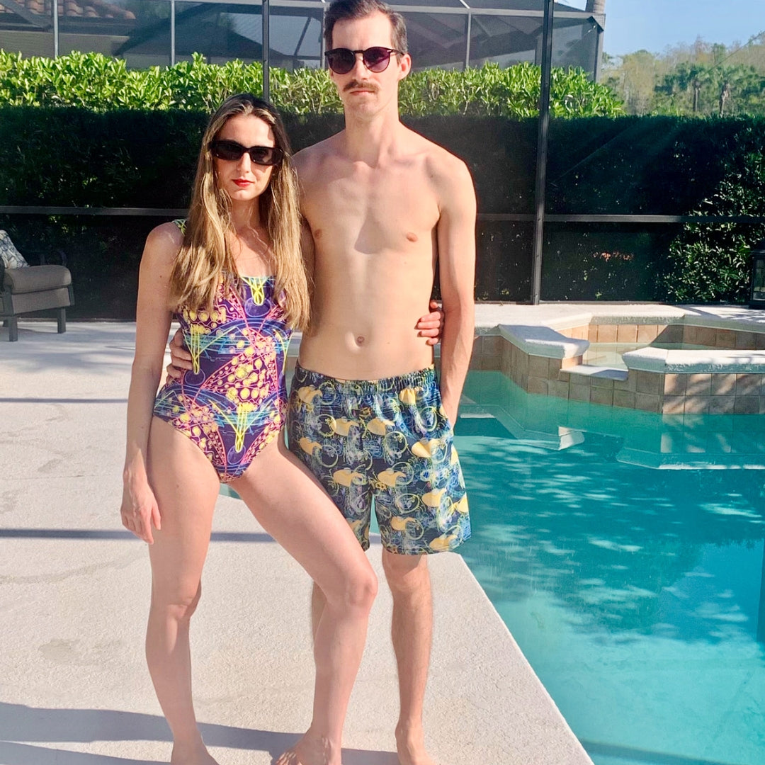 ALL THE CARDS ON THE TABLE, one-piece swimsuit