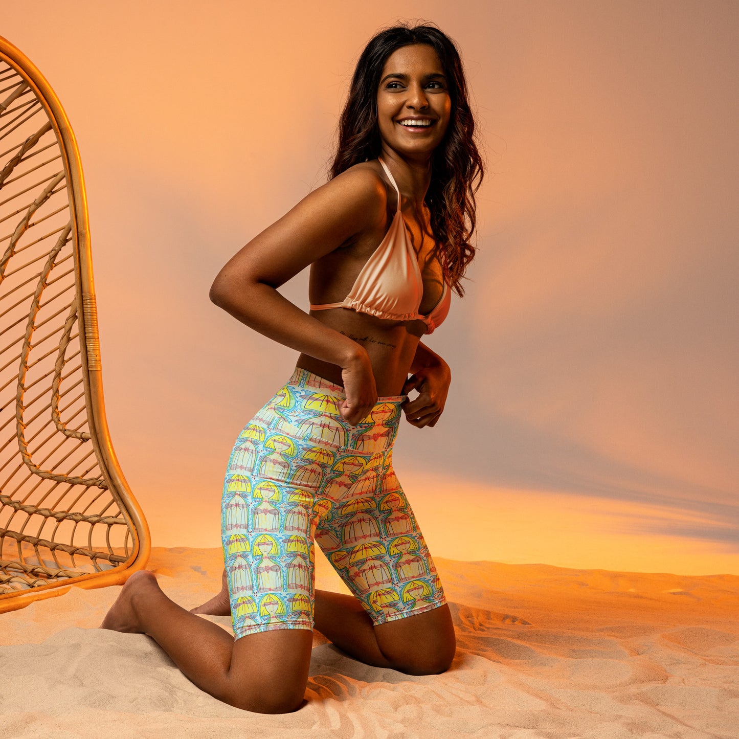 the body has its own meditation, long tight shorts