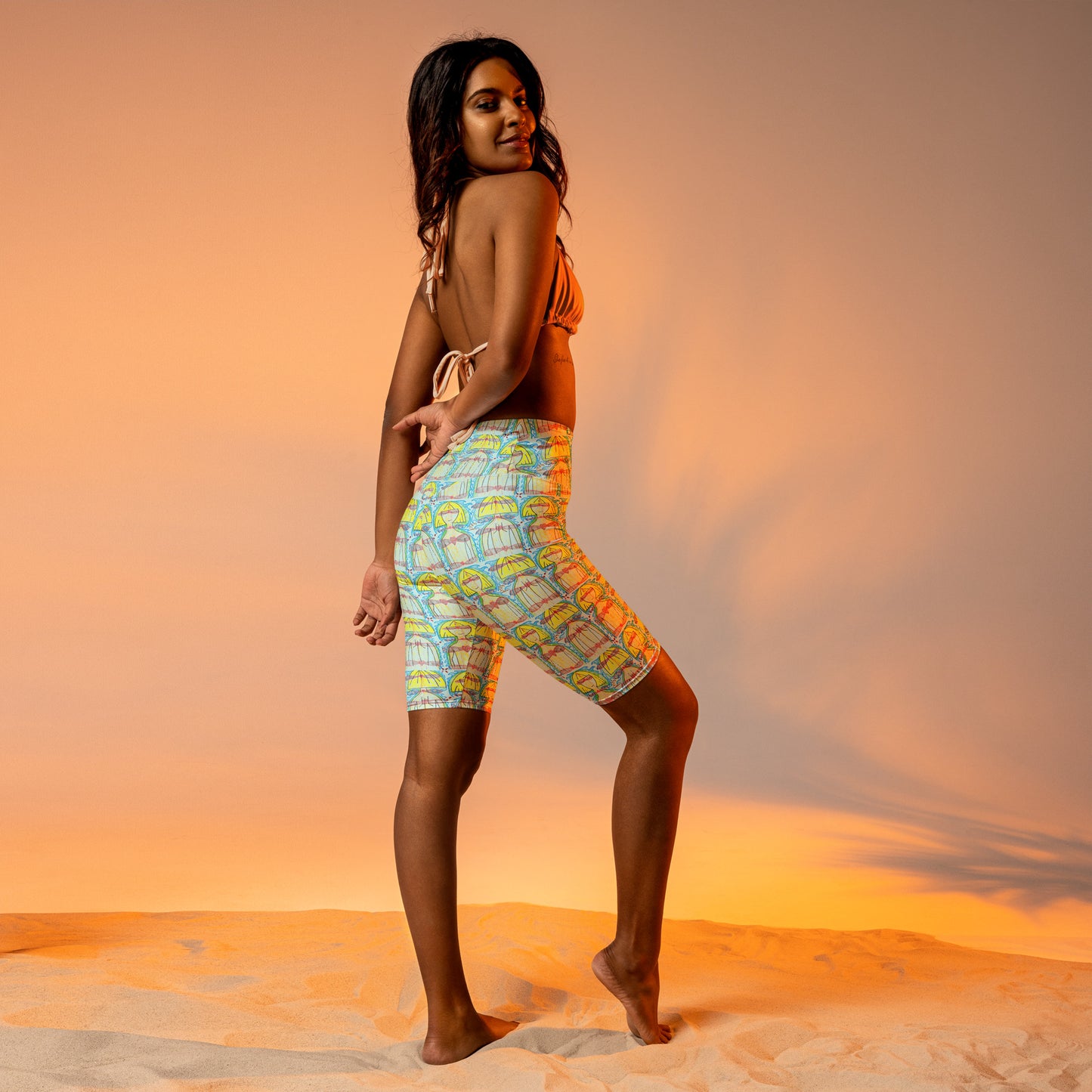 the body has its own meditation, long tight shorts