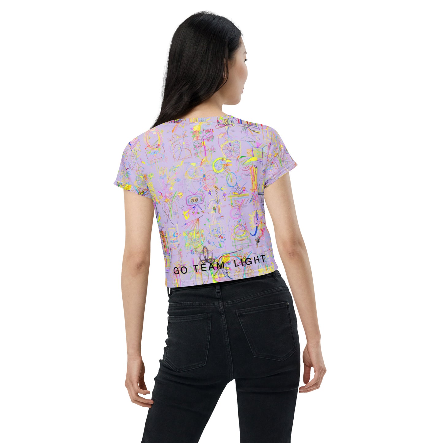 Inside Forest, crop-T in black