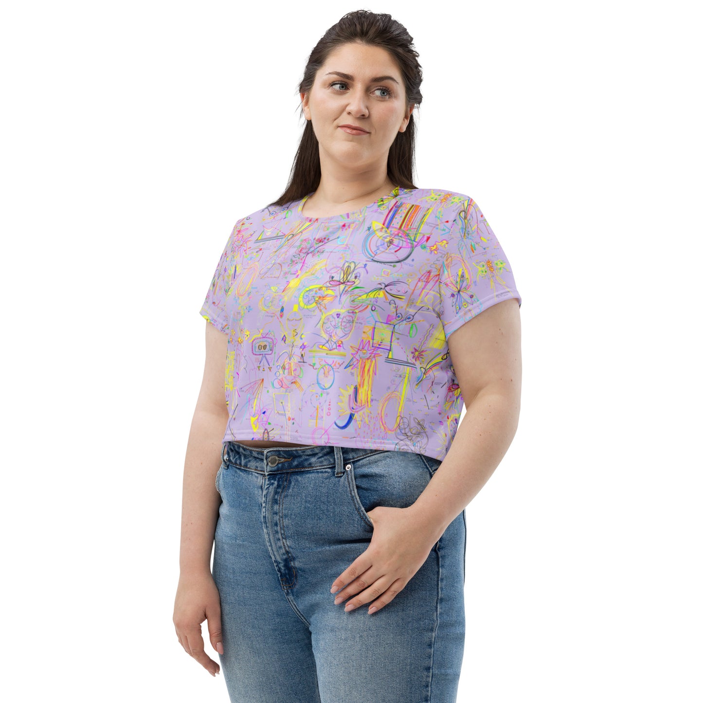 Inside Forest, crop-T in black
