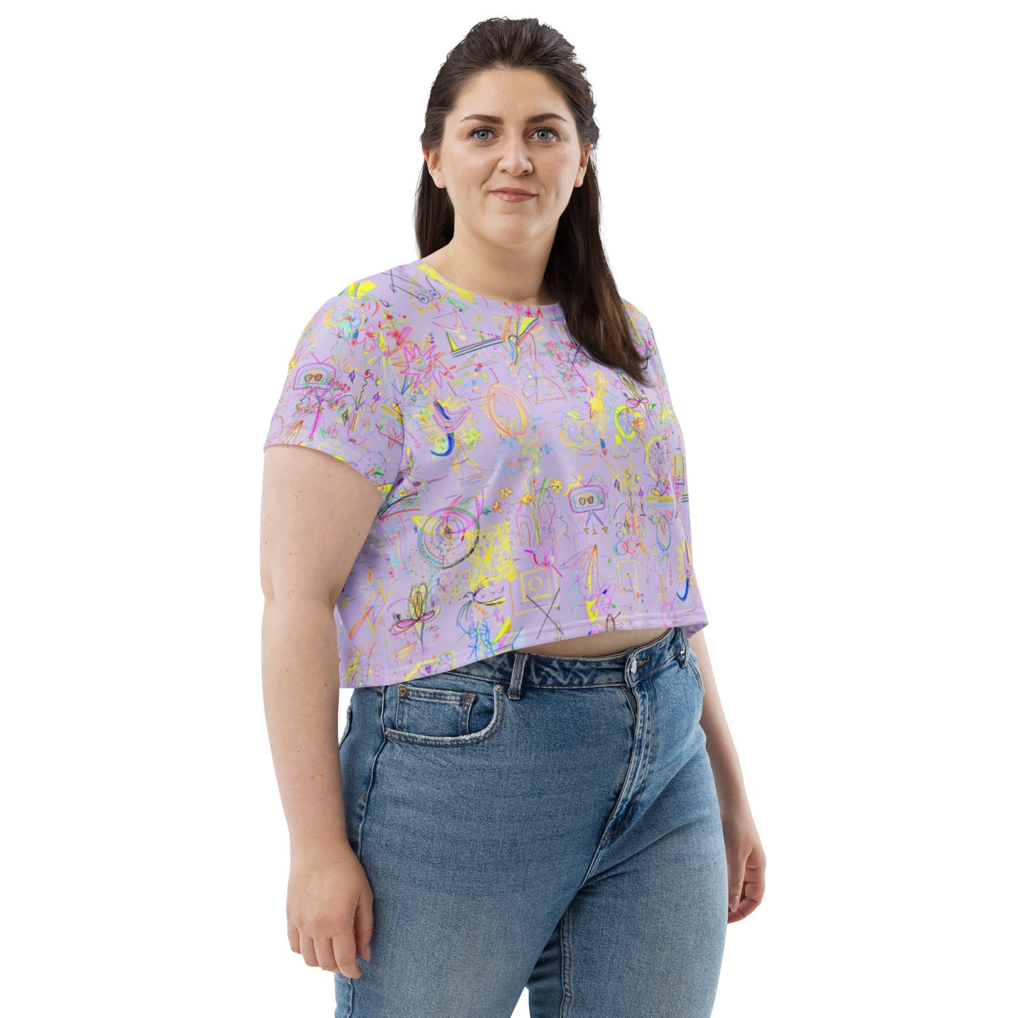 Inside Forest, crop-T in black