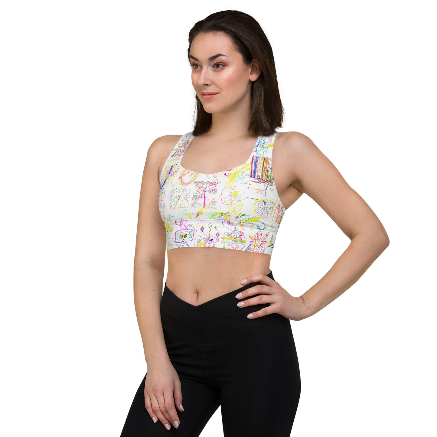 Levitate, super crop top/sports bra in white