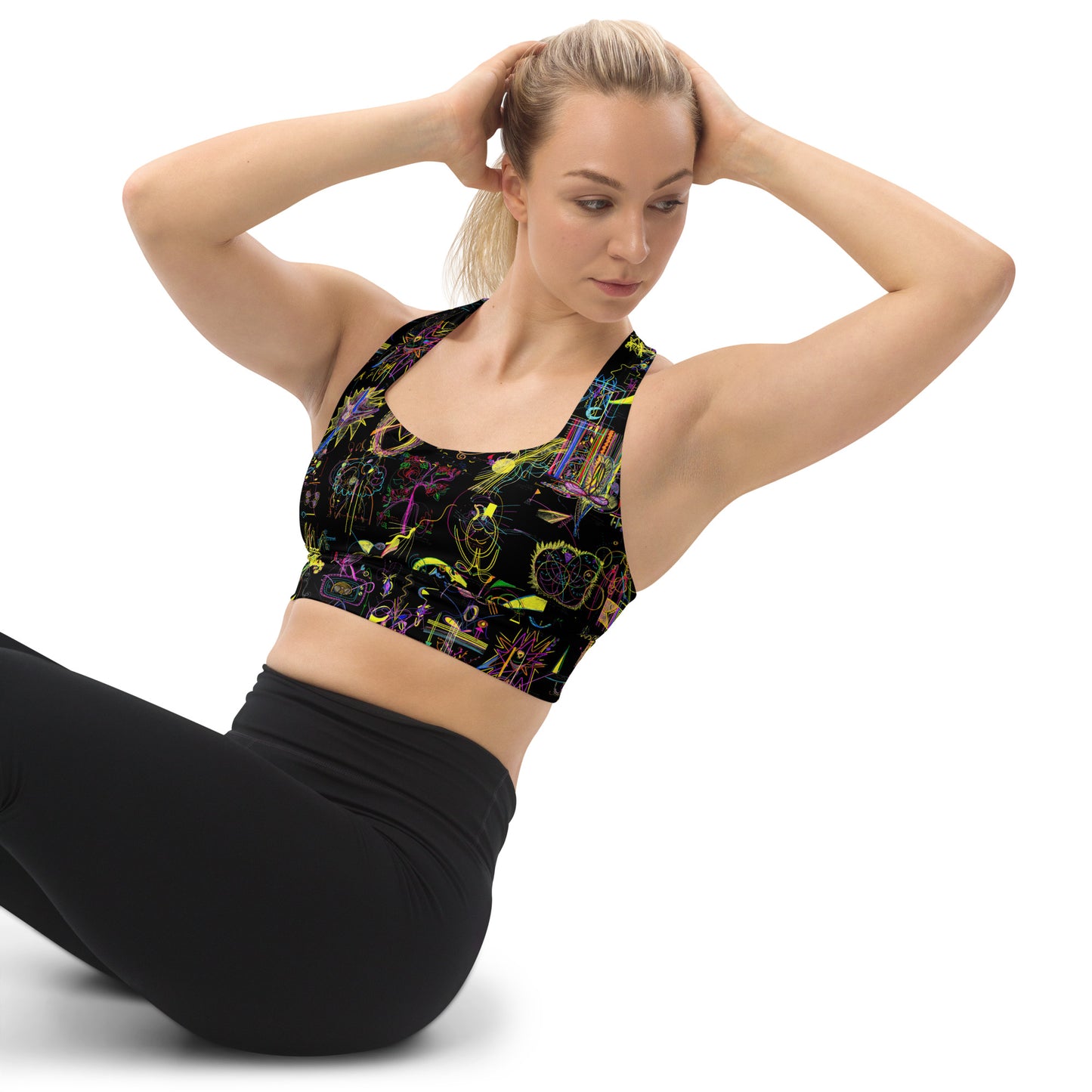 Levitate, super crop top/sports bra in black