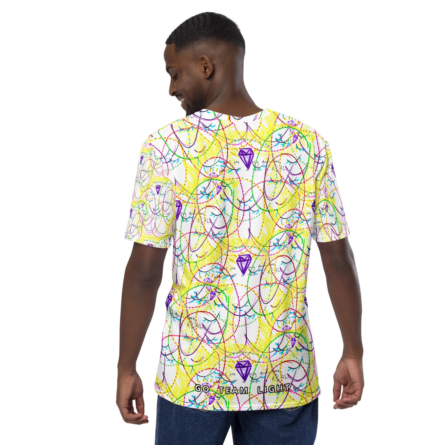 what are we doing down here, where all of this is REAL, masculine T-shirt