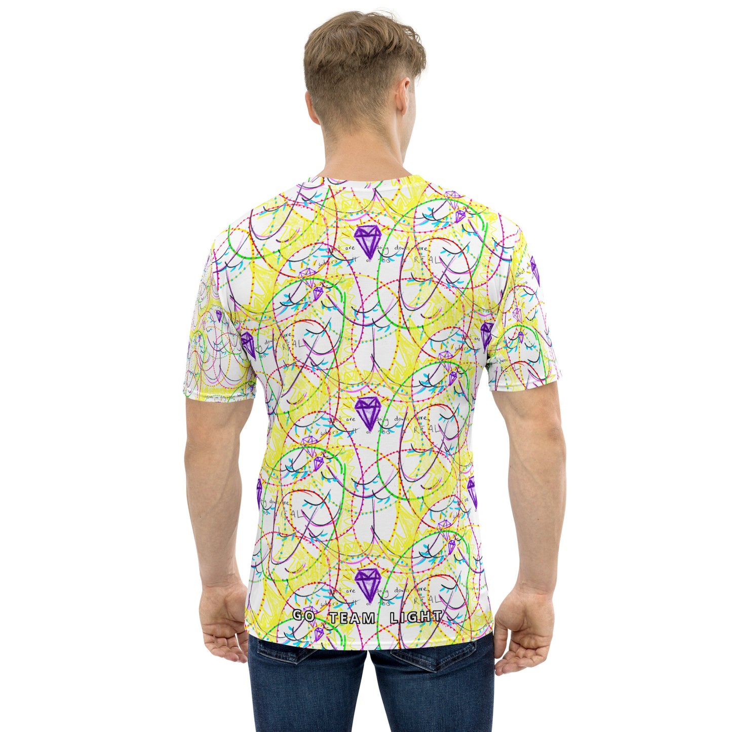 what are we doing down here, where all of this is REAL, masculine T-shirt