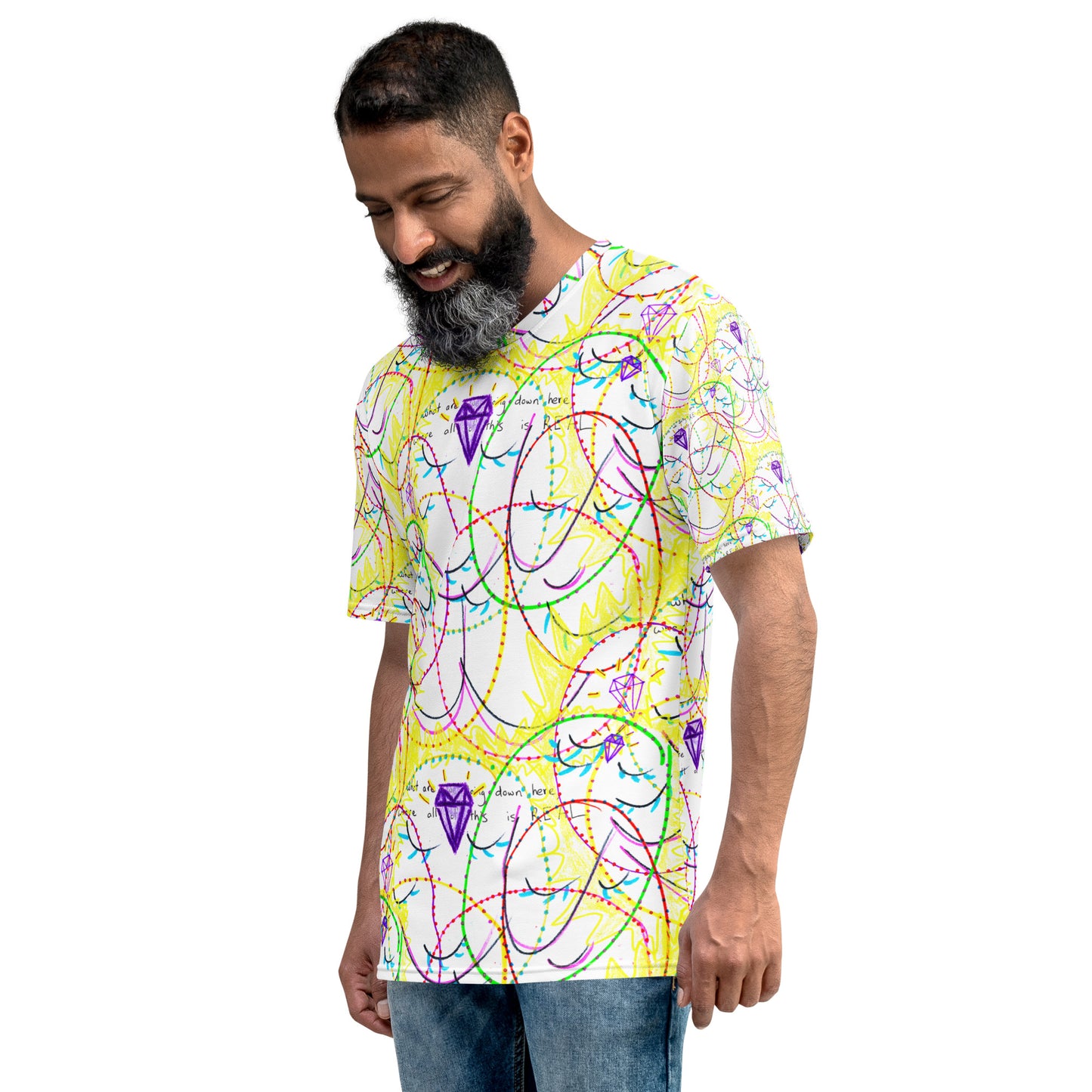 what are we doing down here, where all of this is REAL, masculine T-shirt