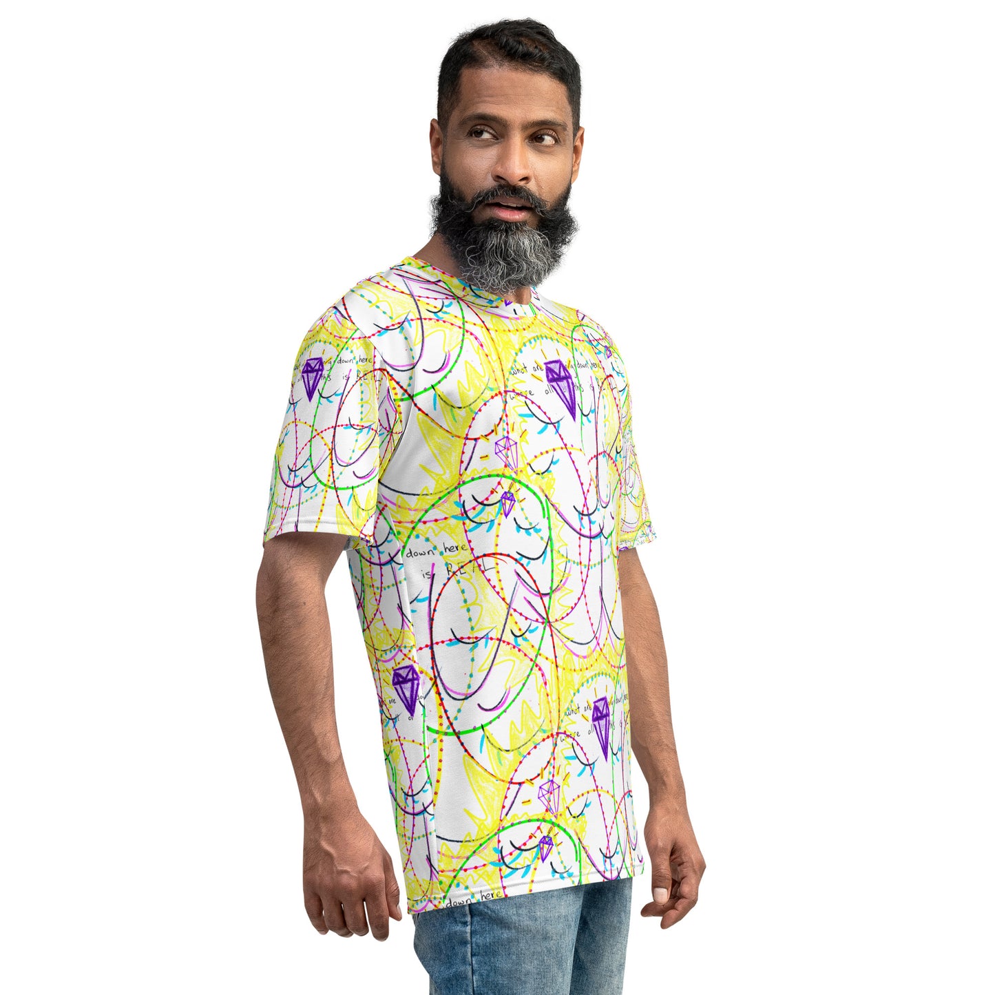 what are we doing down here, where all of this is REAL, masculine T-shirt