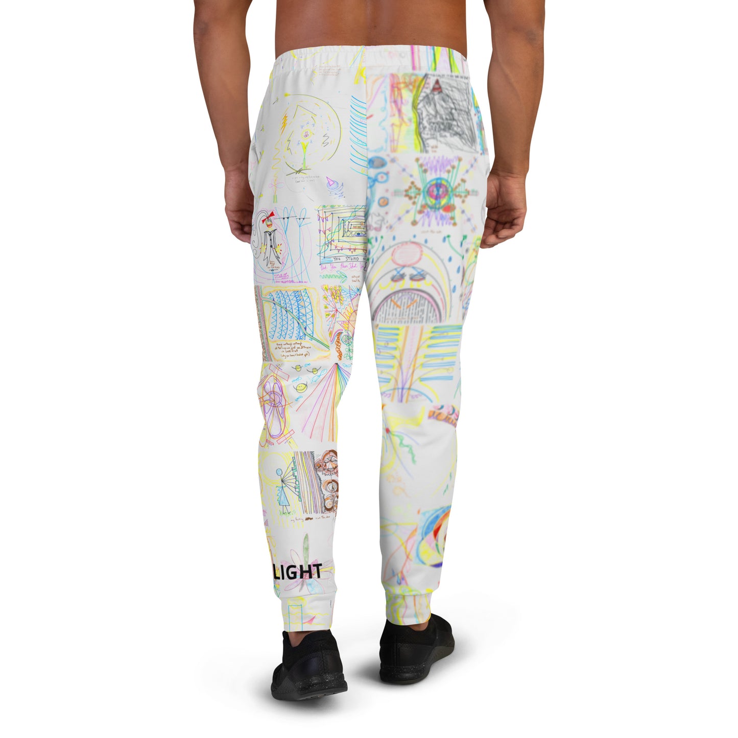 Move By Light, masculine joggers in light grey
