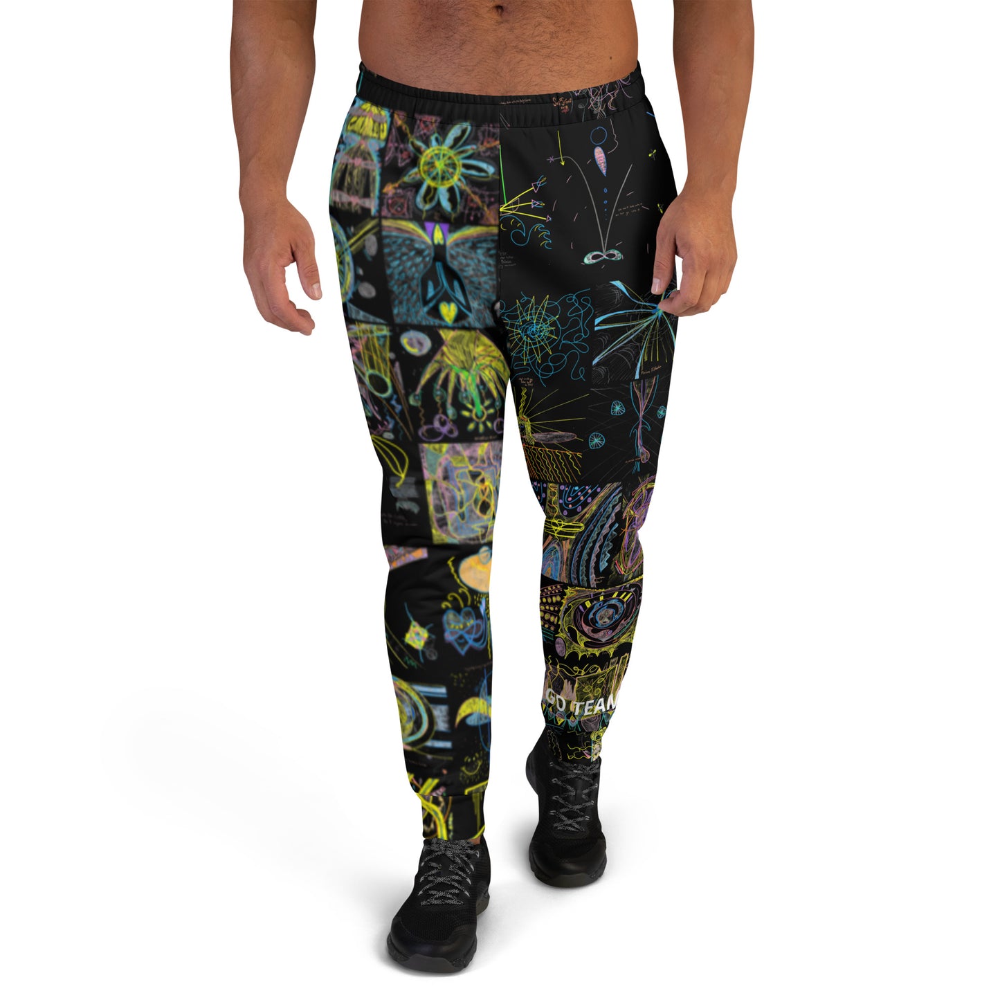 Move By Night, masculine joggers in black
