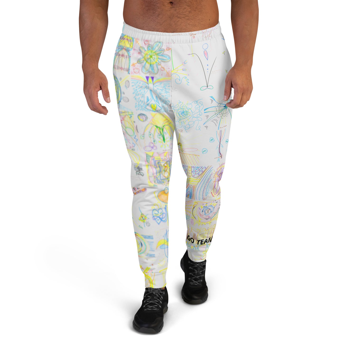 Move By Light, masculine joggers in light grey