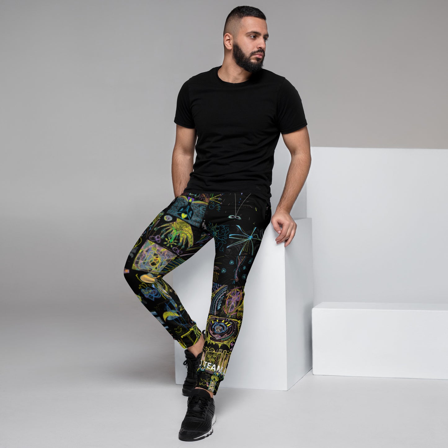 Move By Night, masculine joggers in black