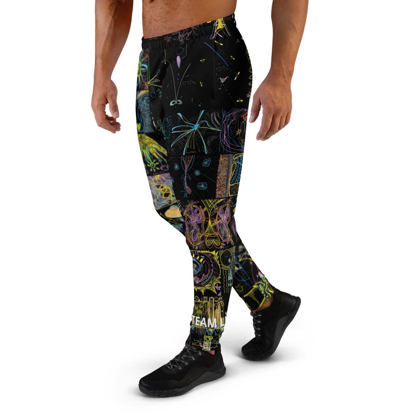 Move By Night, masculine joggers in black