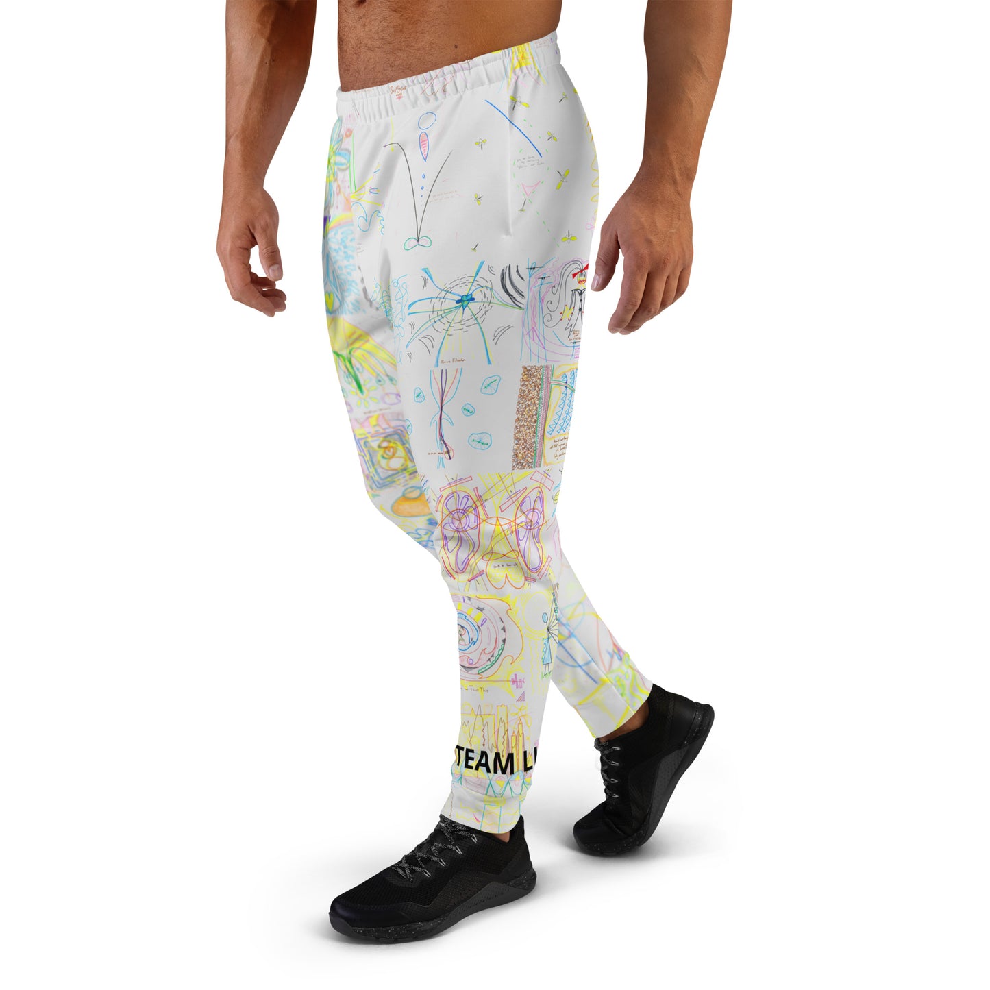 Move By Light, masculine joggers in light grey