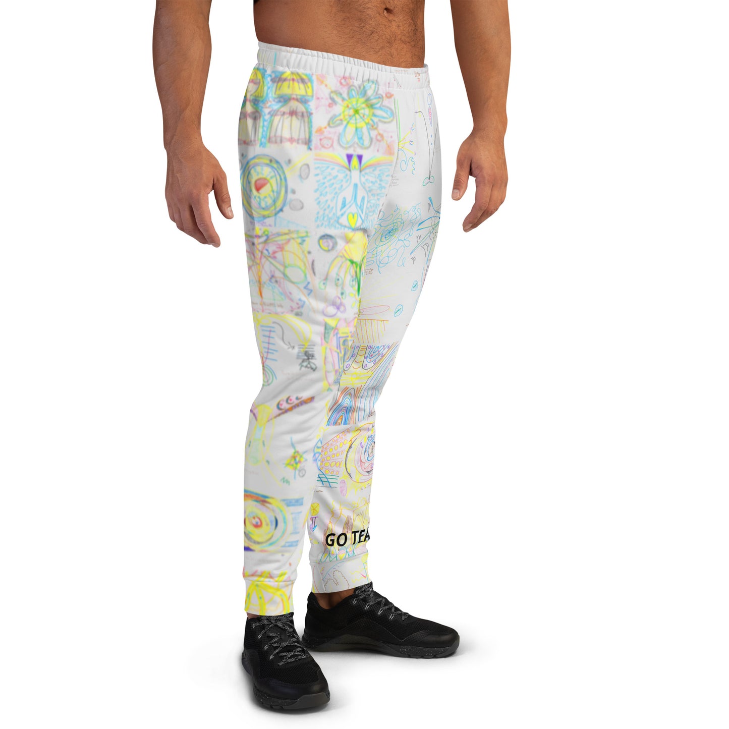 Move By Light, masculine joggers in light grey