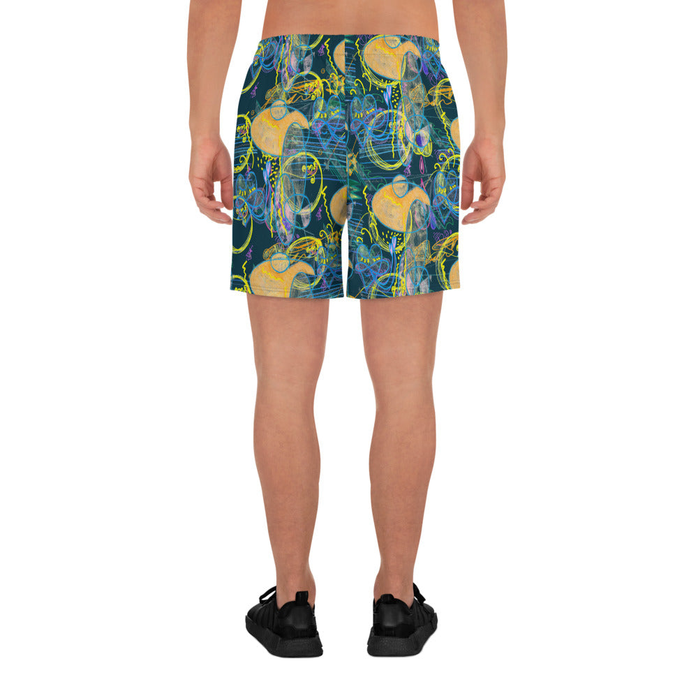 GET DOWN TO BUSINESS, masculine recycled athletic shorts