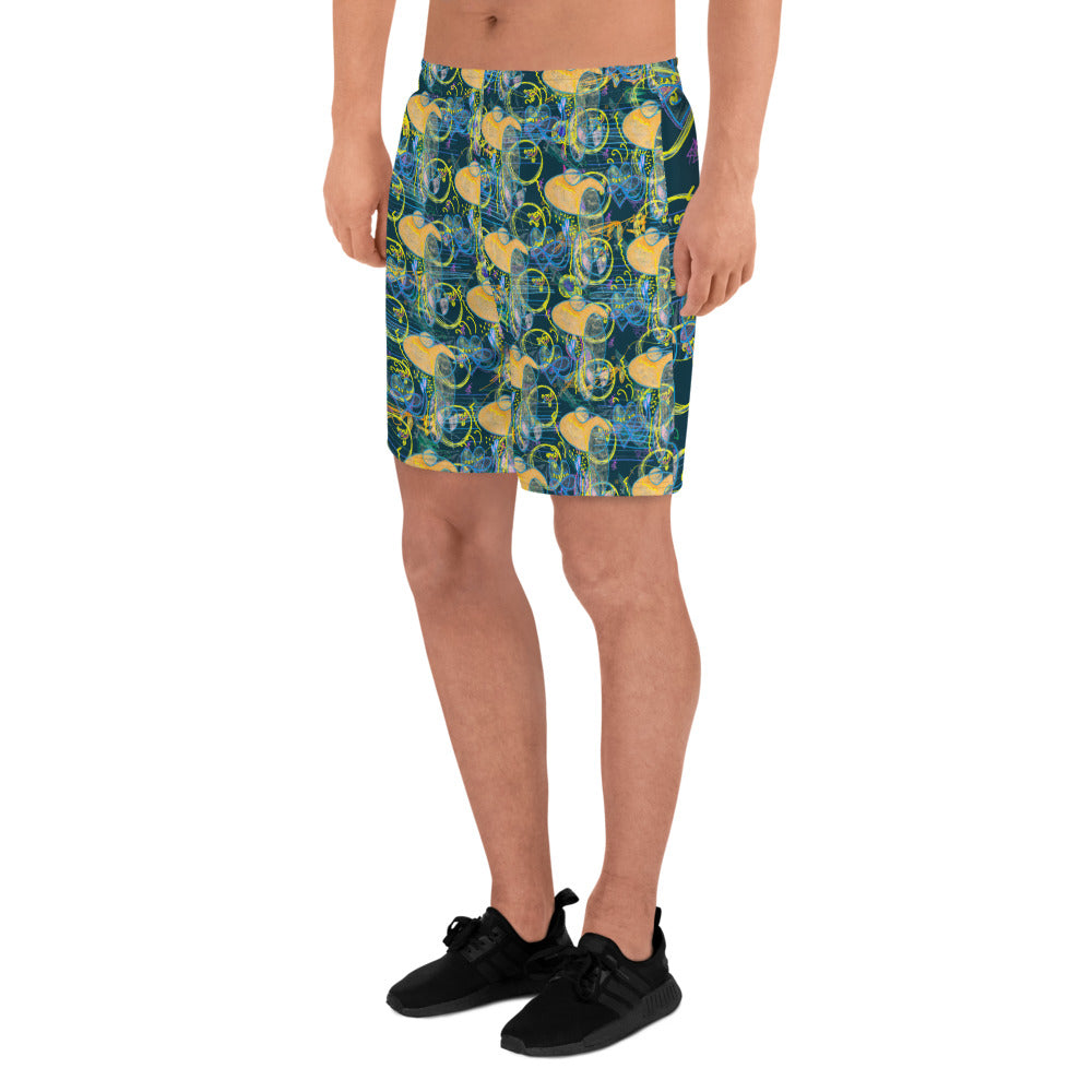 GET DOWN TO BUSINESS, masculine recycled athletic shorts