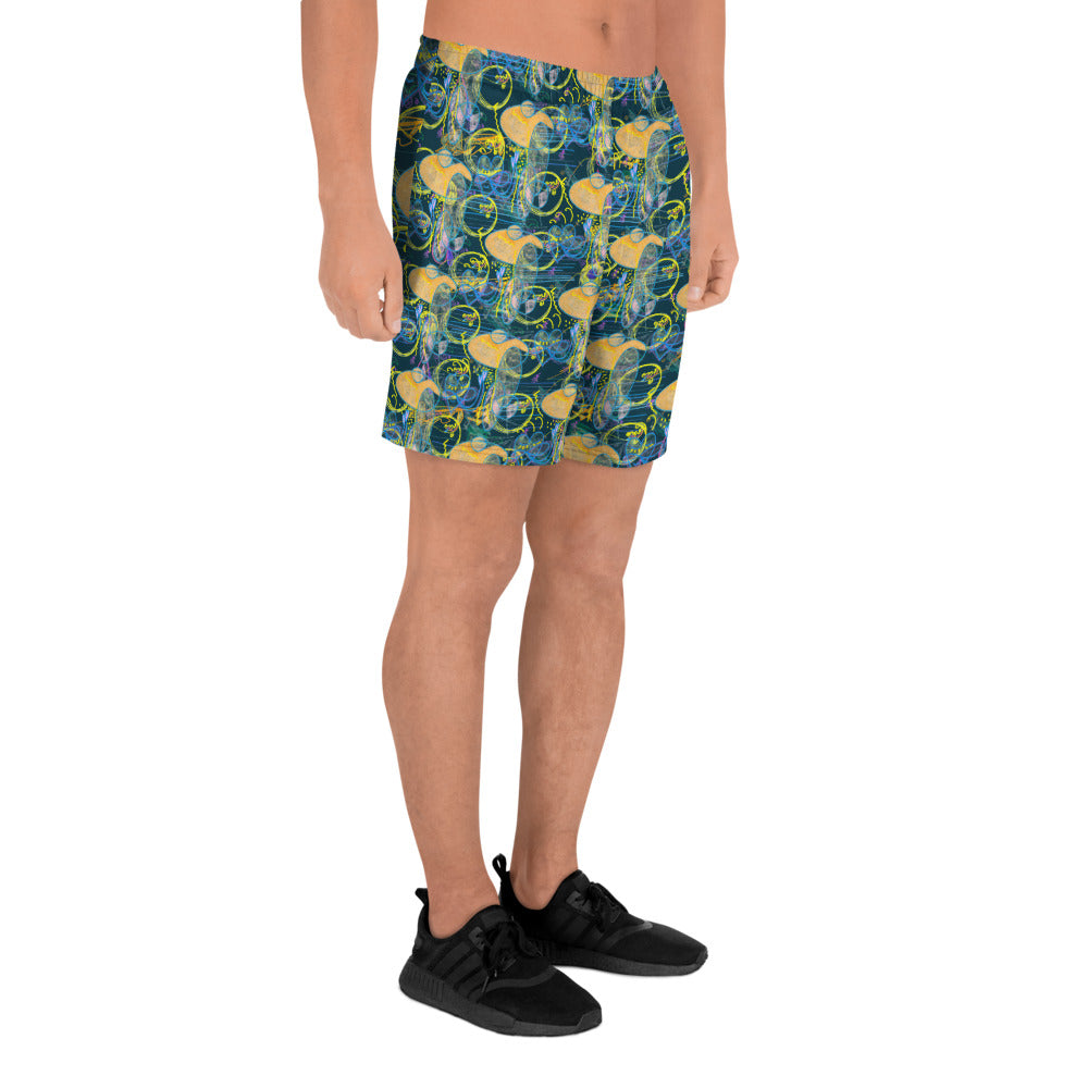 GET DOWN TO BUSINESS, masculine recycled athletic shorts