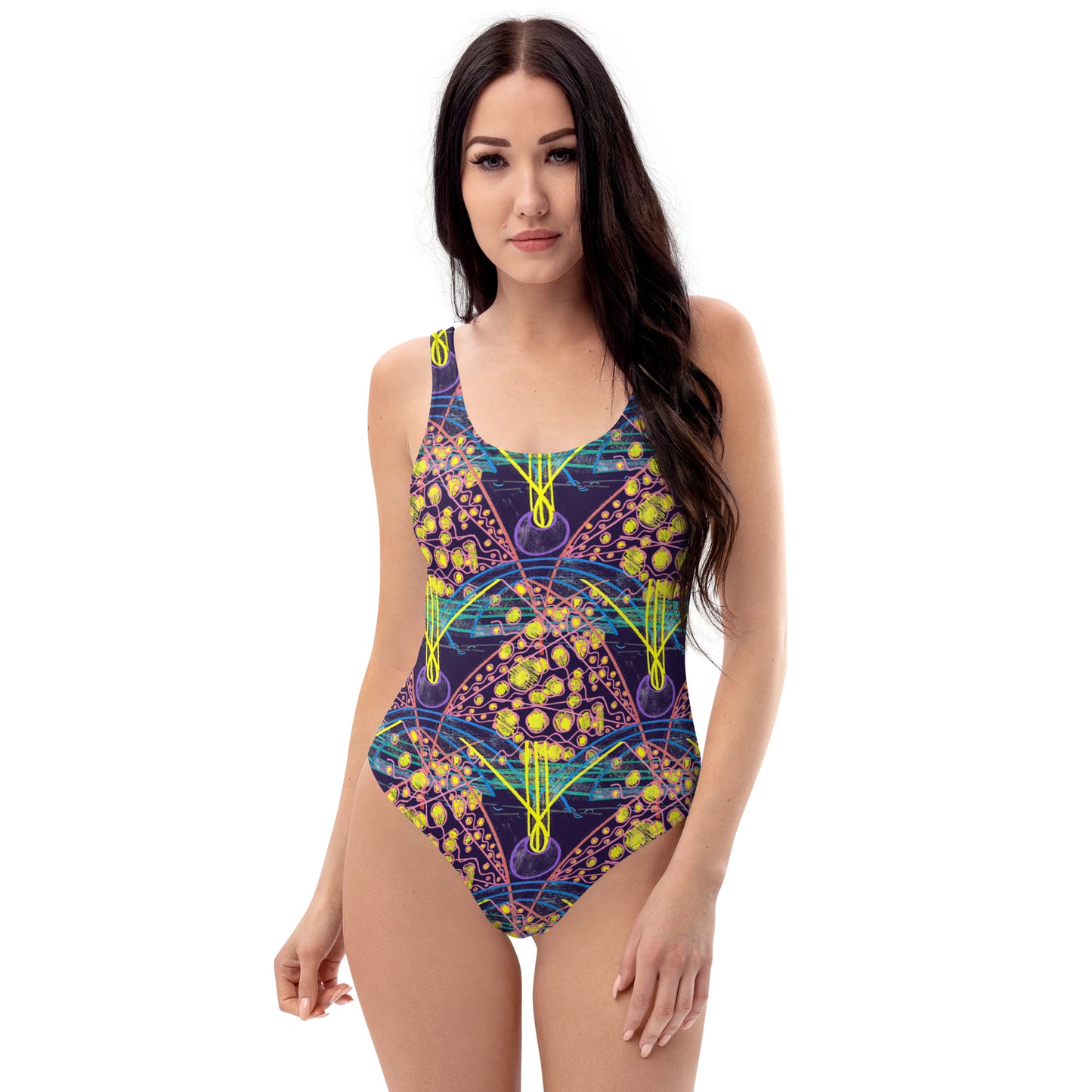 ALL THE CARDS ON THE TABLE, one-piece swimsuit