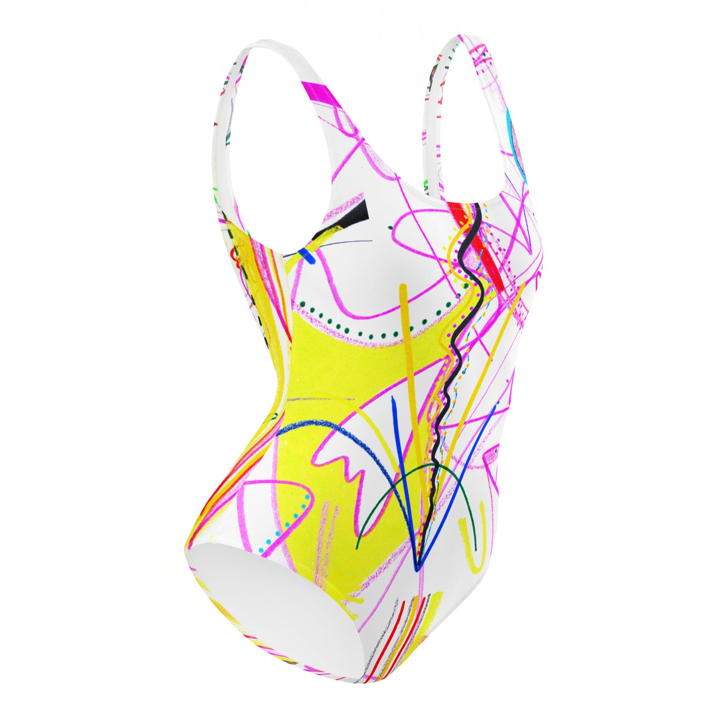 'smell the roses in every dimension' recycled one-piece swimsuit