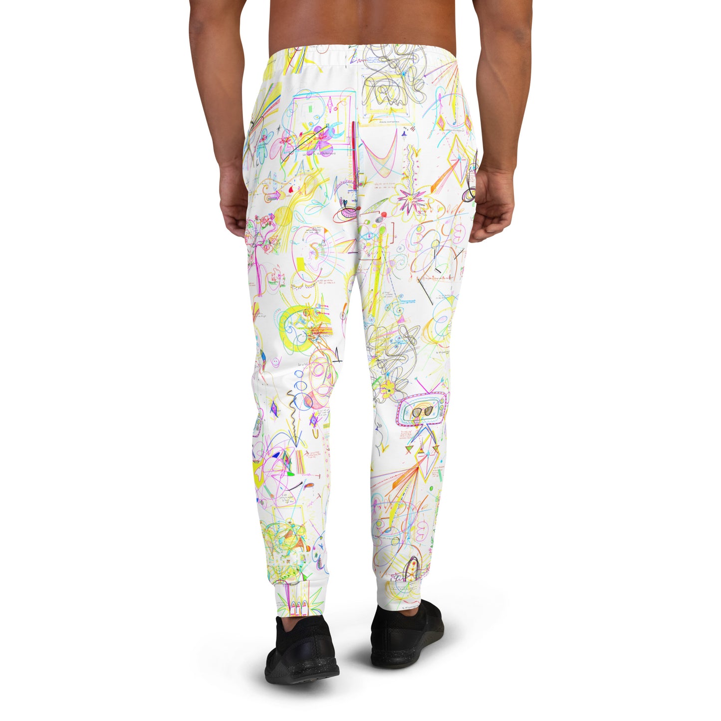 CozyUni, masculine joggers in white