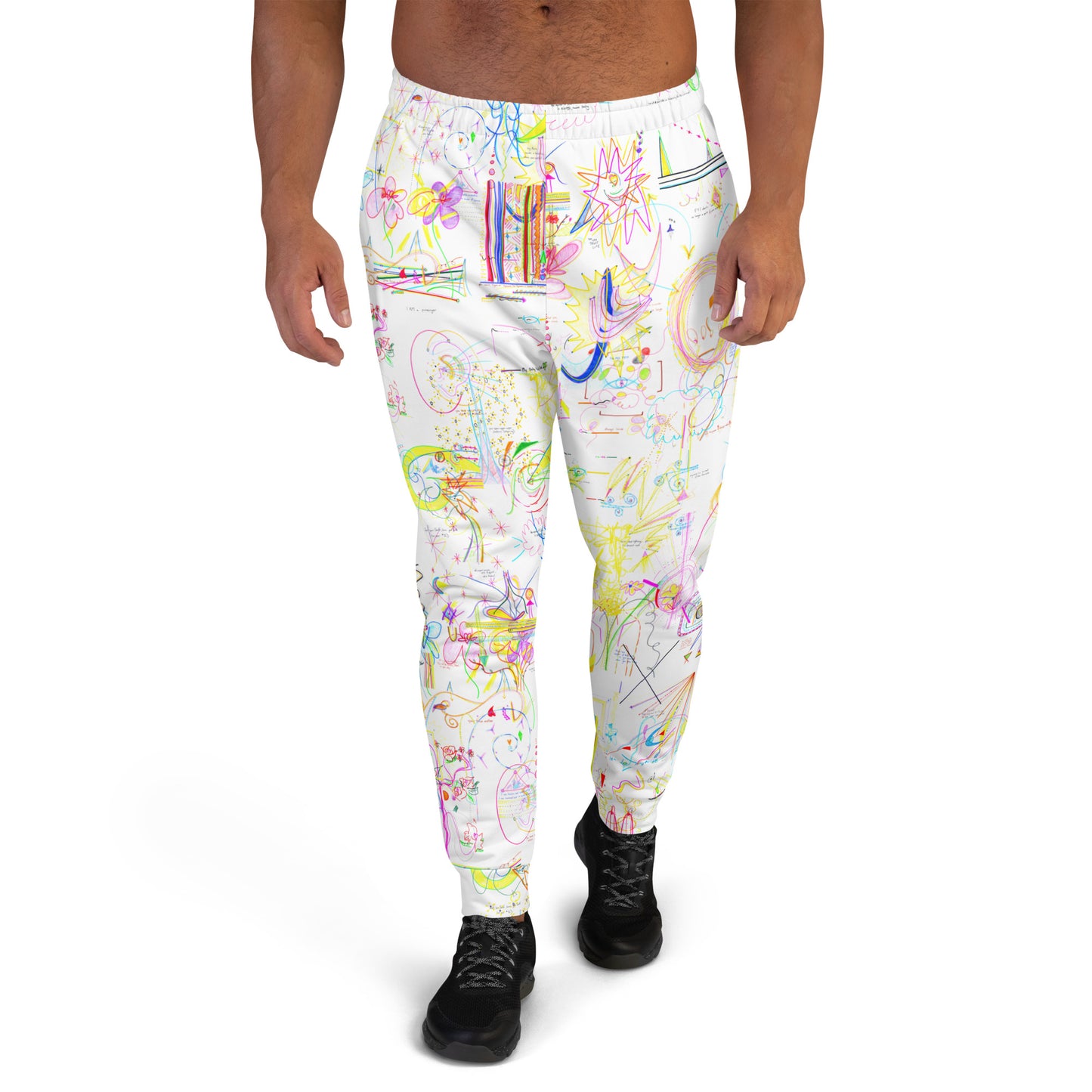 CozyUni, masculine joggers in white