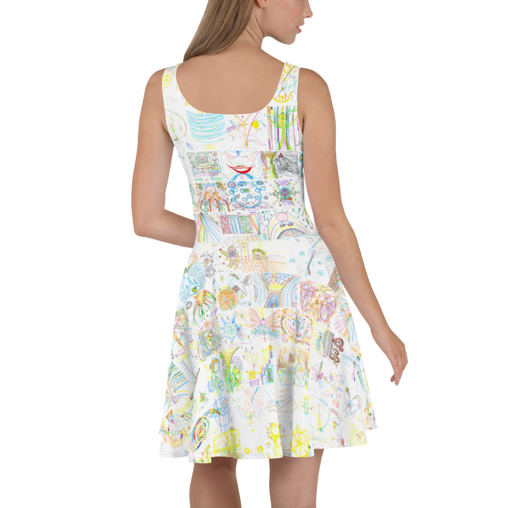 WE ARE ONE WOMAN, skater dress in white