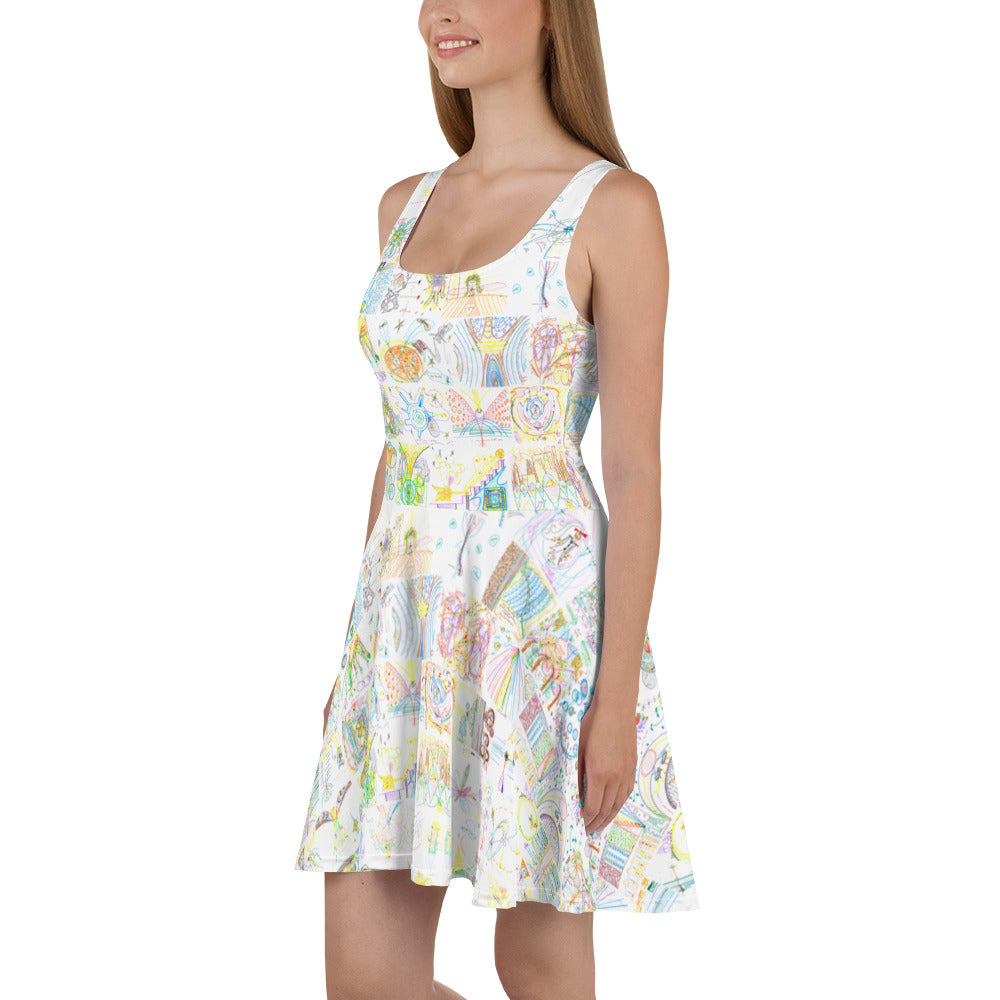 WE ARE ONE WOMAN, skater dress in white