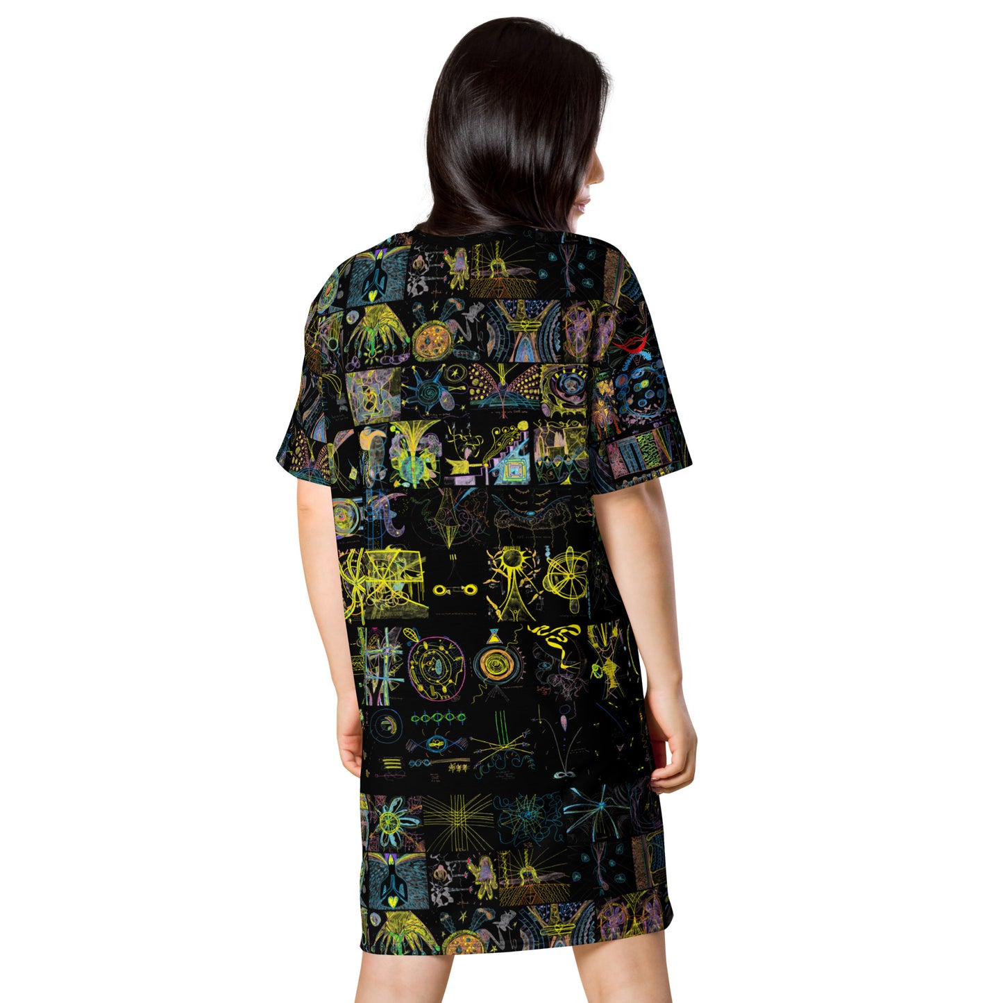 Spacious Hug, T-shirt dress in black