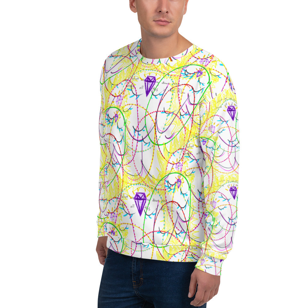 what are we doing down here, where all of this is REAL, sweatshirt