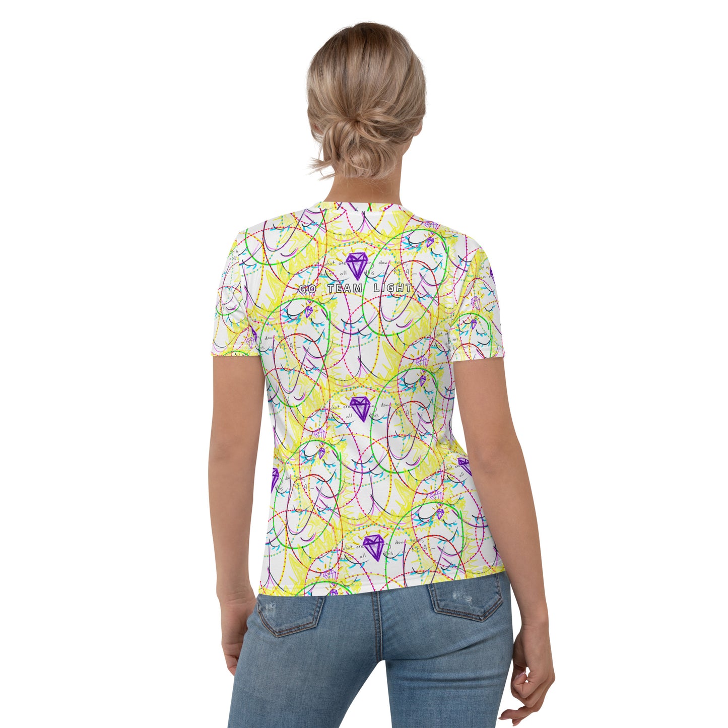 what are we doing down here, where all of this is REAL, feminine T-shirt