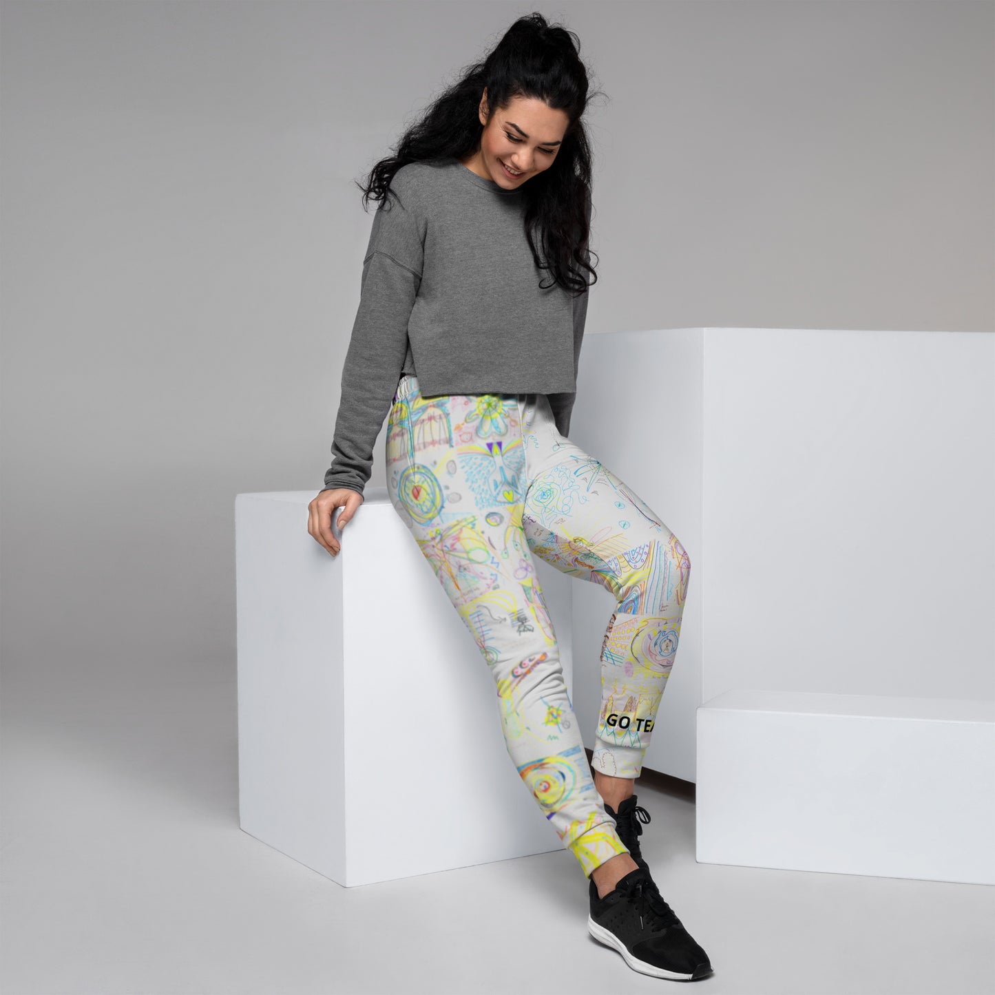Move By Light, feminine joggers in light grey