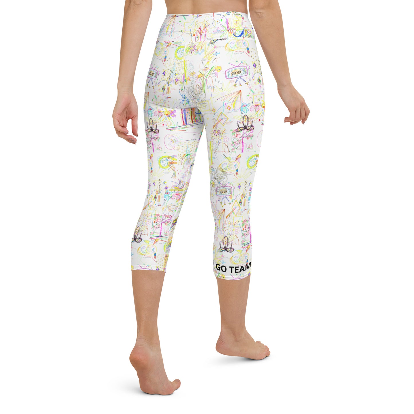Levitate, feminine capri leggings in white