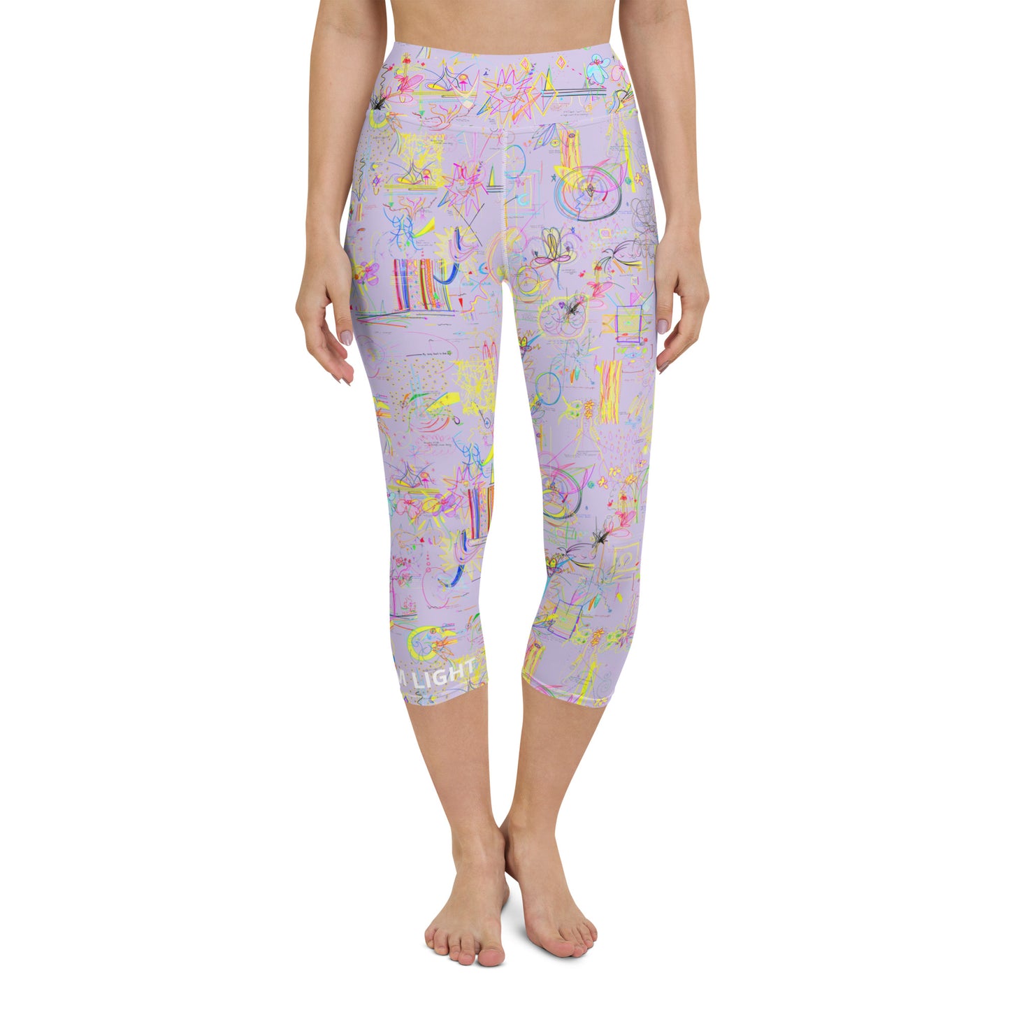Levitate, feminine capri leggings in light purple