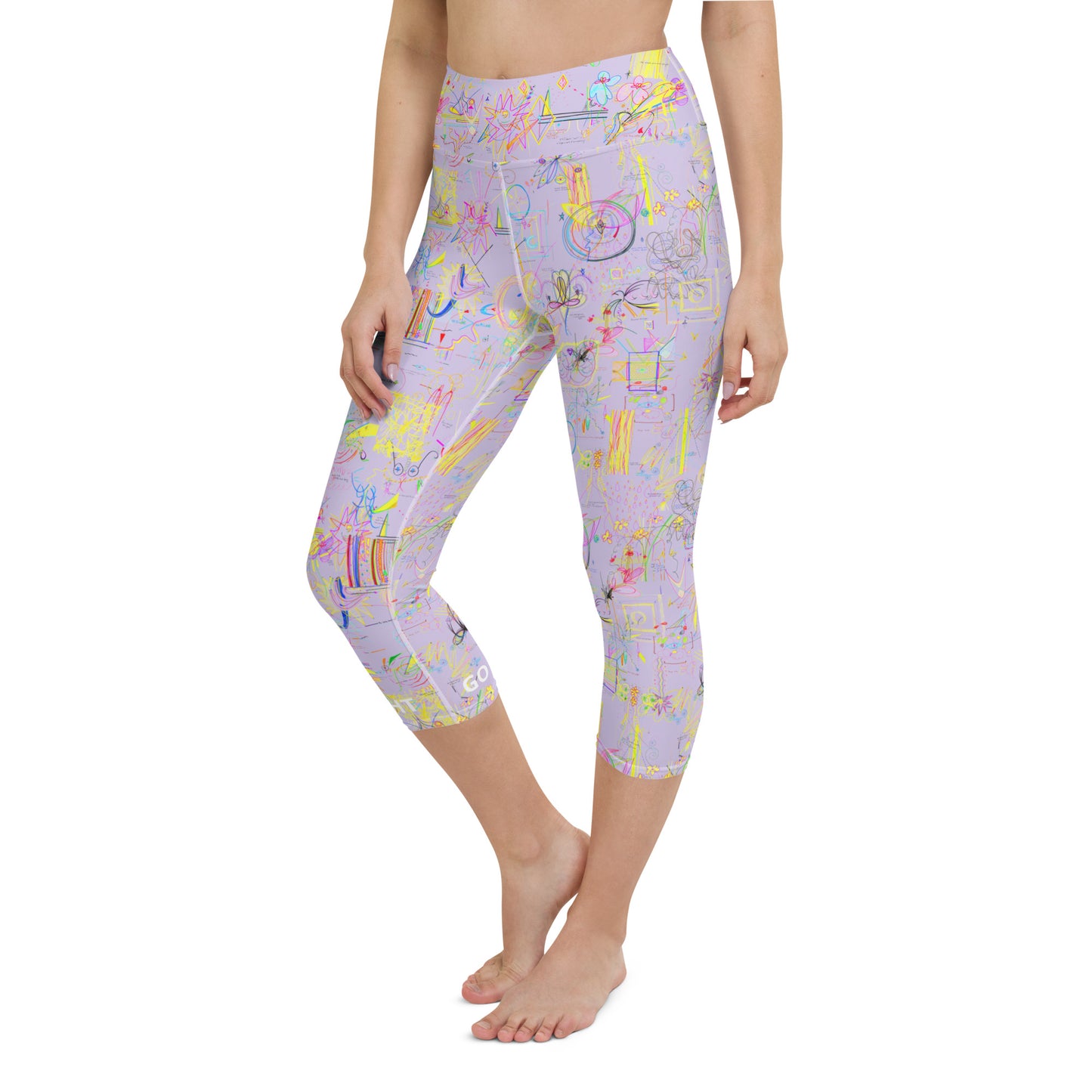 Levitate, feminine capri leggings in light purple