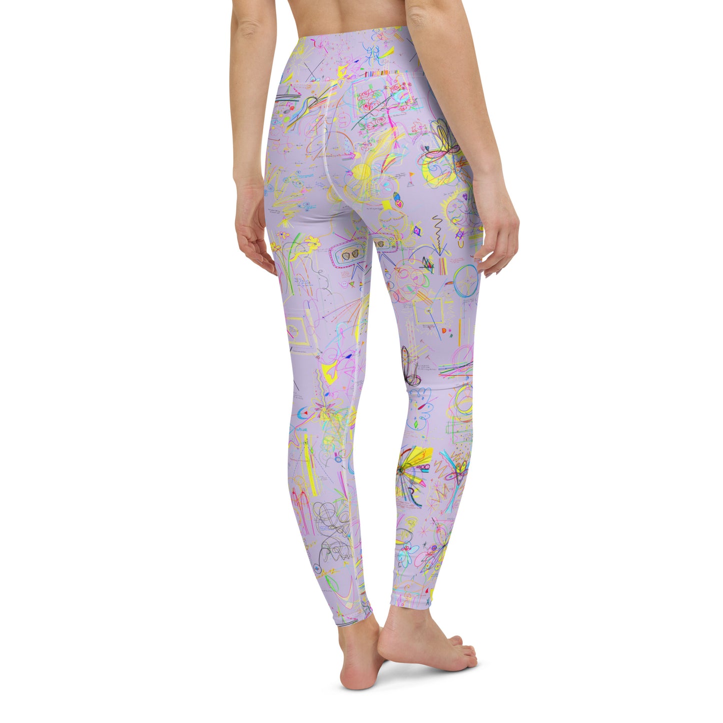 Sequel Stretch, feminine yoga leggings in light purple