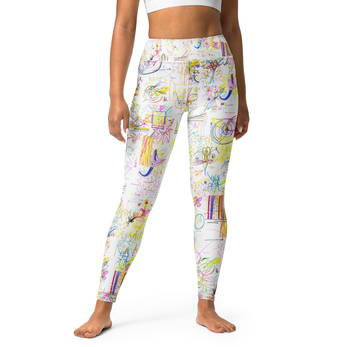 Sequel Stretch, feminine yoga leggings in white