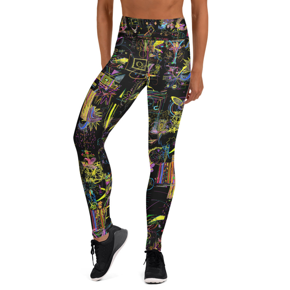 Sequel Stretch, feminine yoga leggings in black