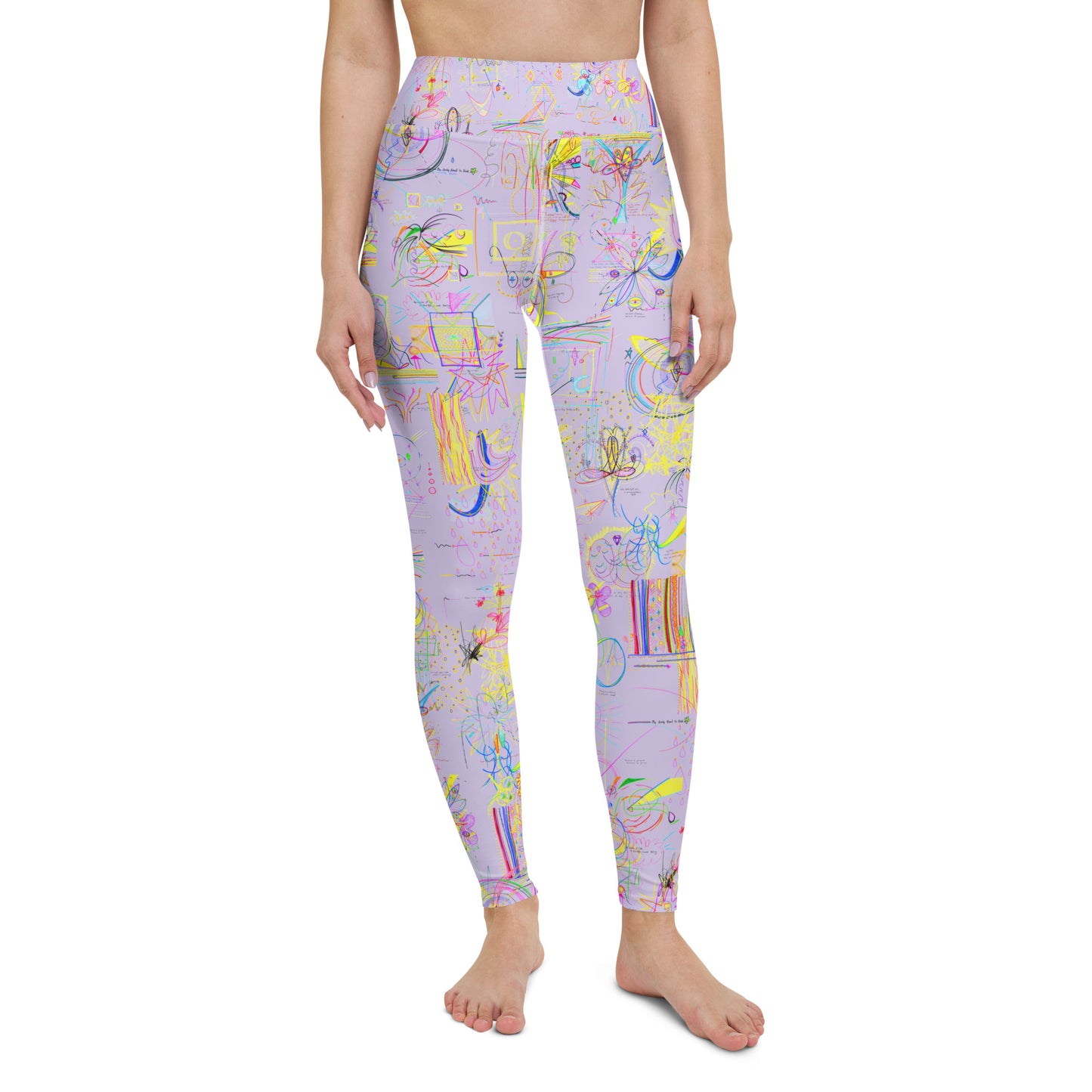 Sequel Stretch, feminine yoga leggings in light purple