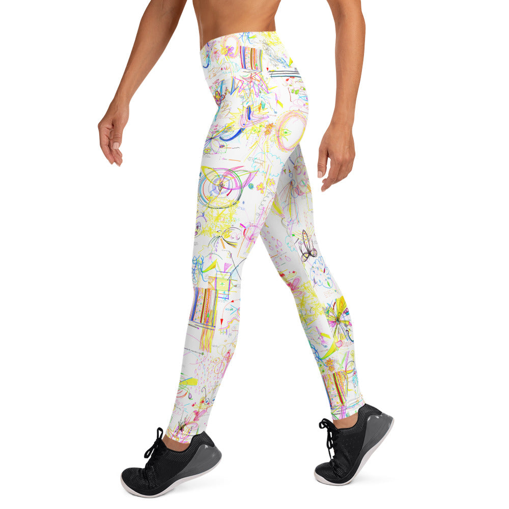 Sequel Stretch, feminine yoga leggings in white
