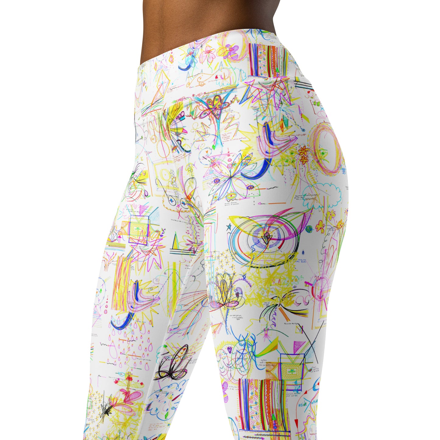 Sequel Stretch, feminine yoga leggings in white