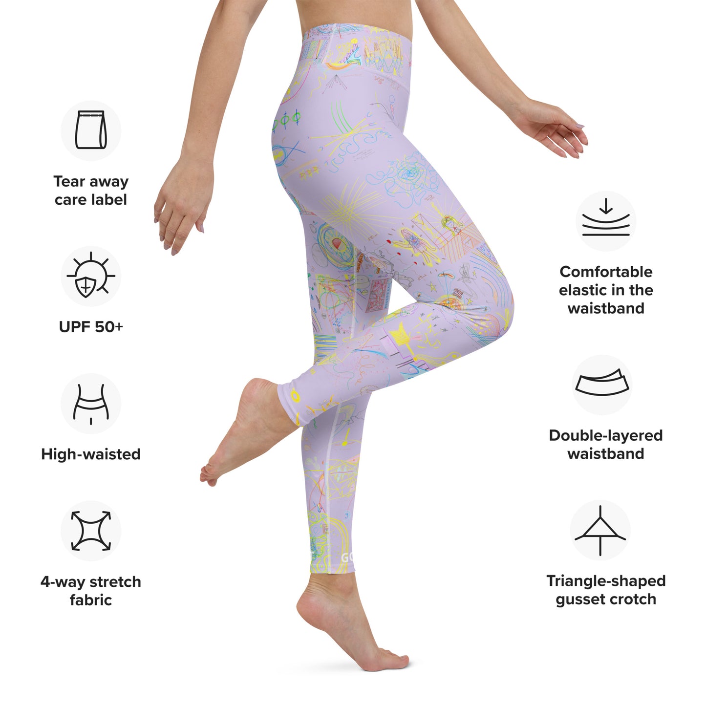 Stretch Now, leggings in light purple