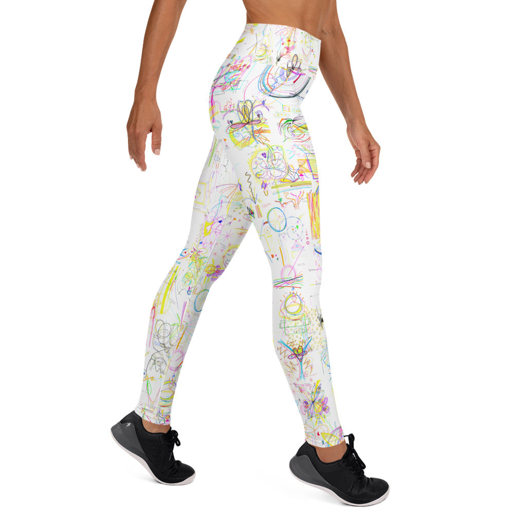Sequel Stretch, feminine yoga leggings in white
