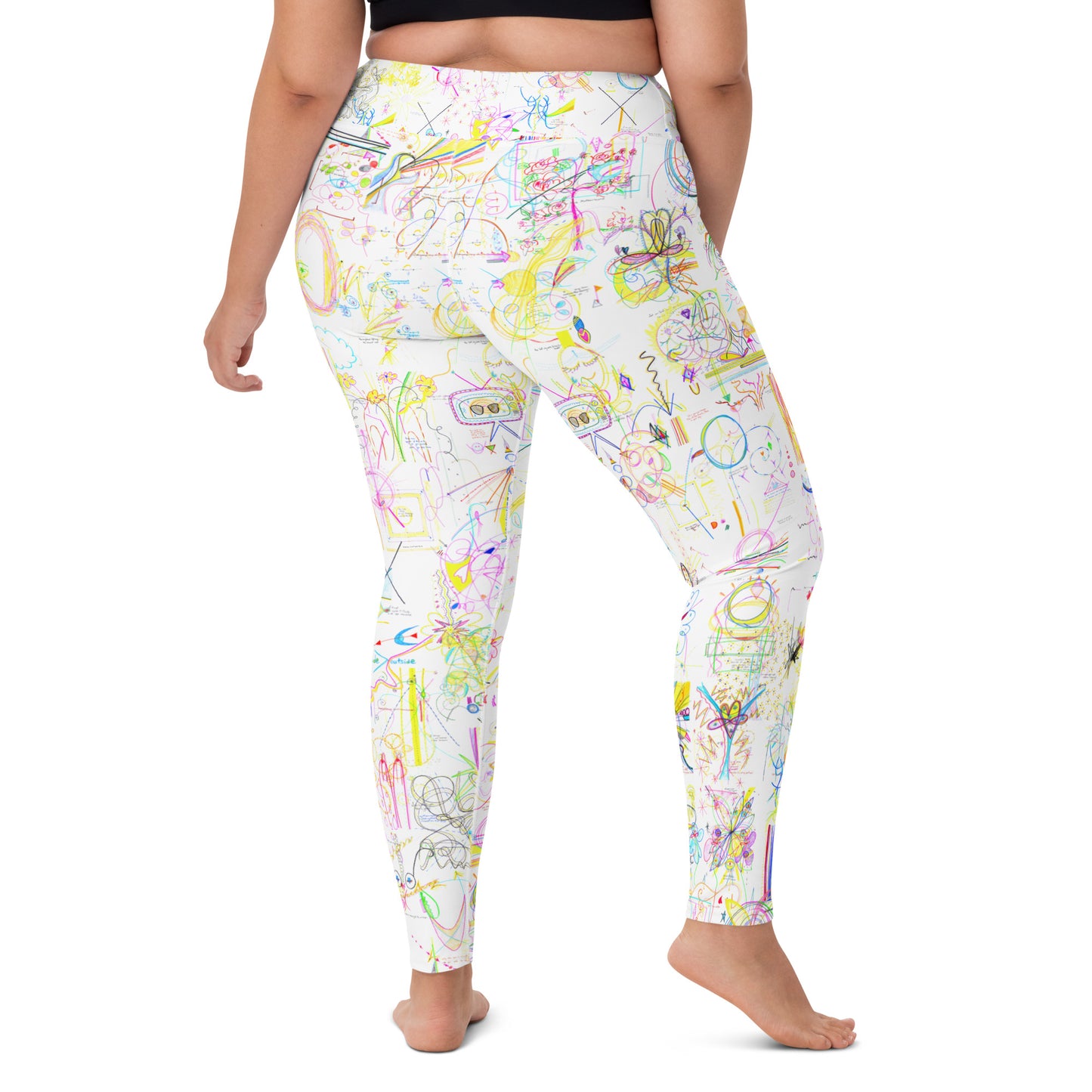 Sequel Stretch, feminine yoga leggings in white
