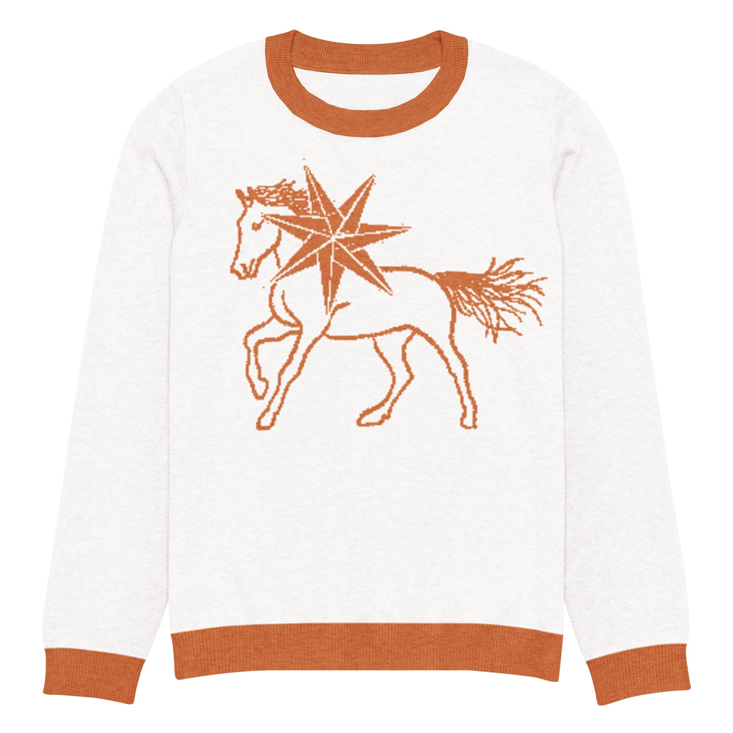 'THE ONLY HORSE I RIDE' knit in orange