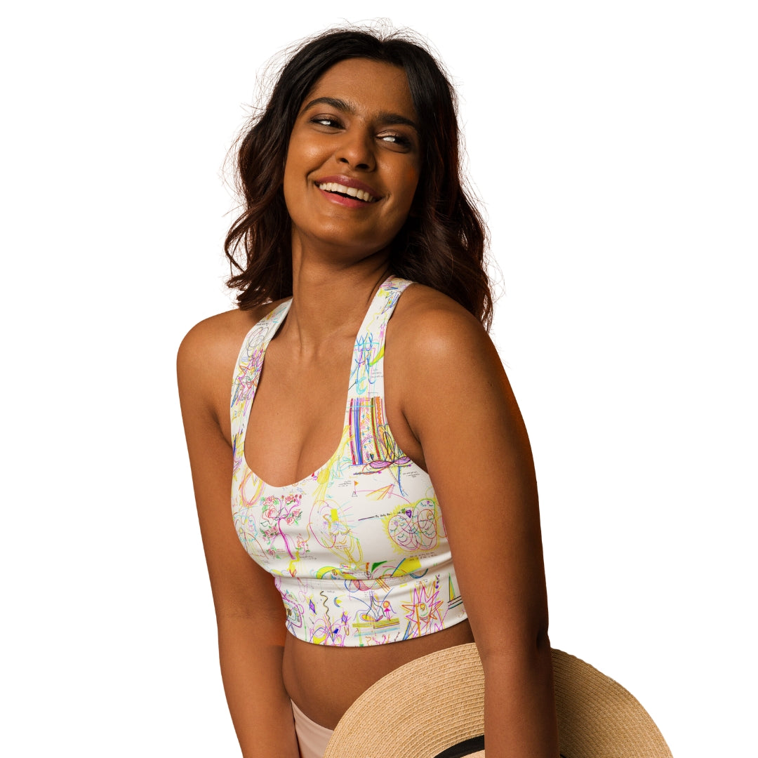 Levitate, super crop top/sports bra in white