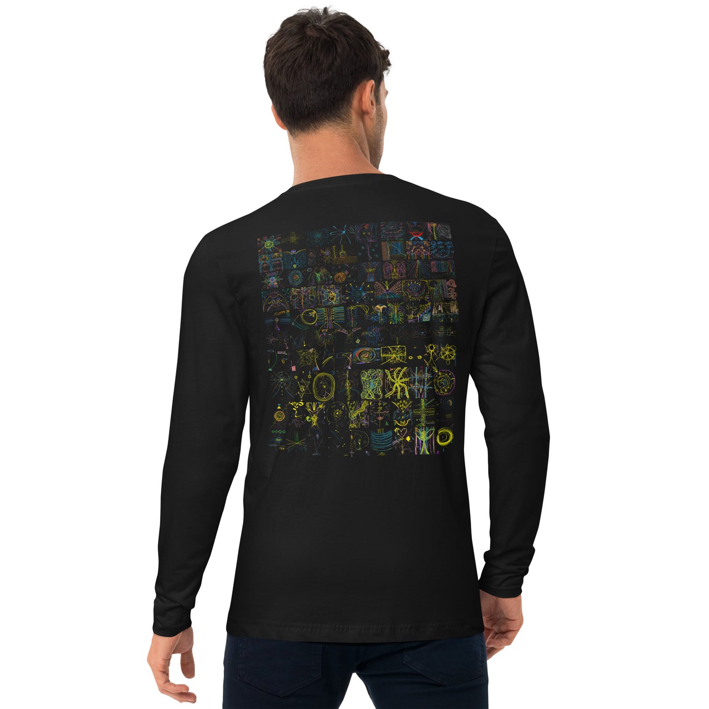 get back all the light, long sleeved crew shirt (in black & white)